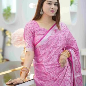 গোলাপ মায়া শাড়ী